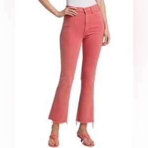 Mother Denim The Hustler Ankle Fray Second Chance in Persimmon, Size 27